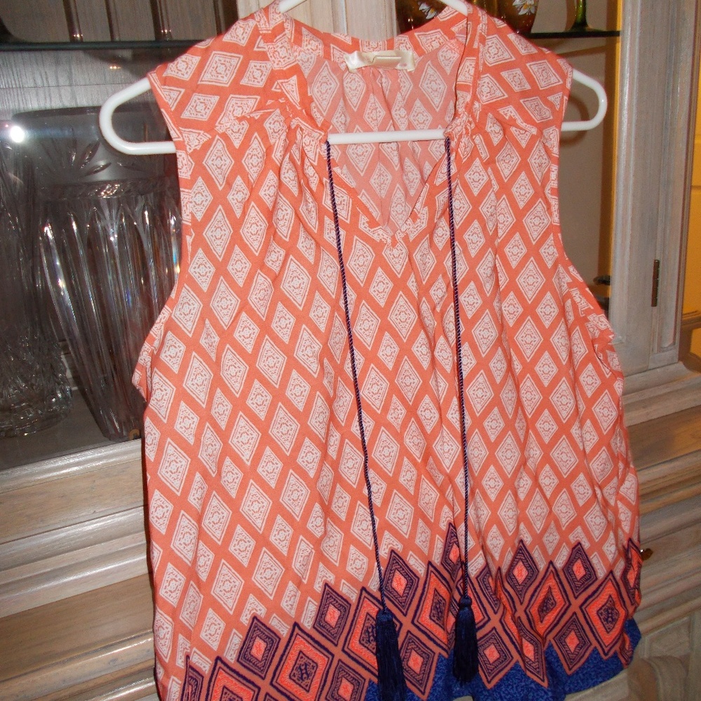 Sleeveless Tassel Blouse Top